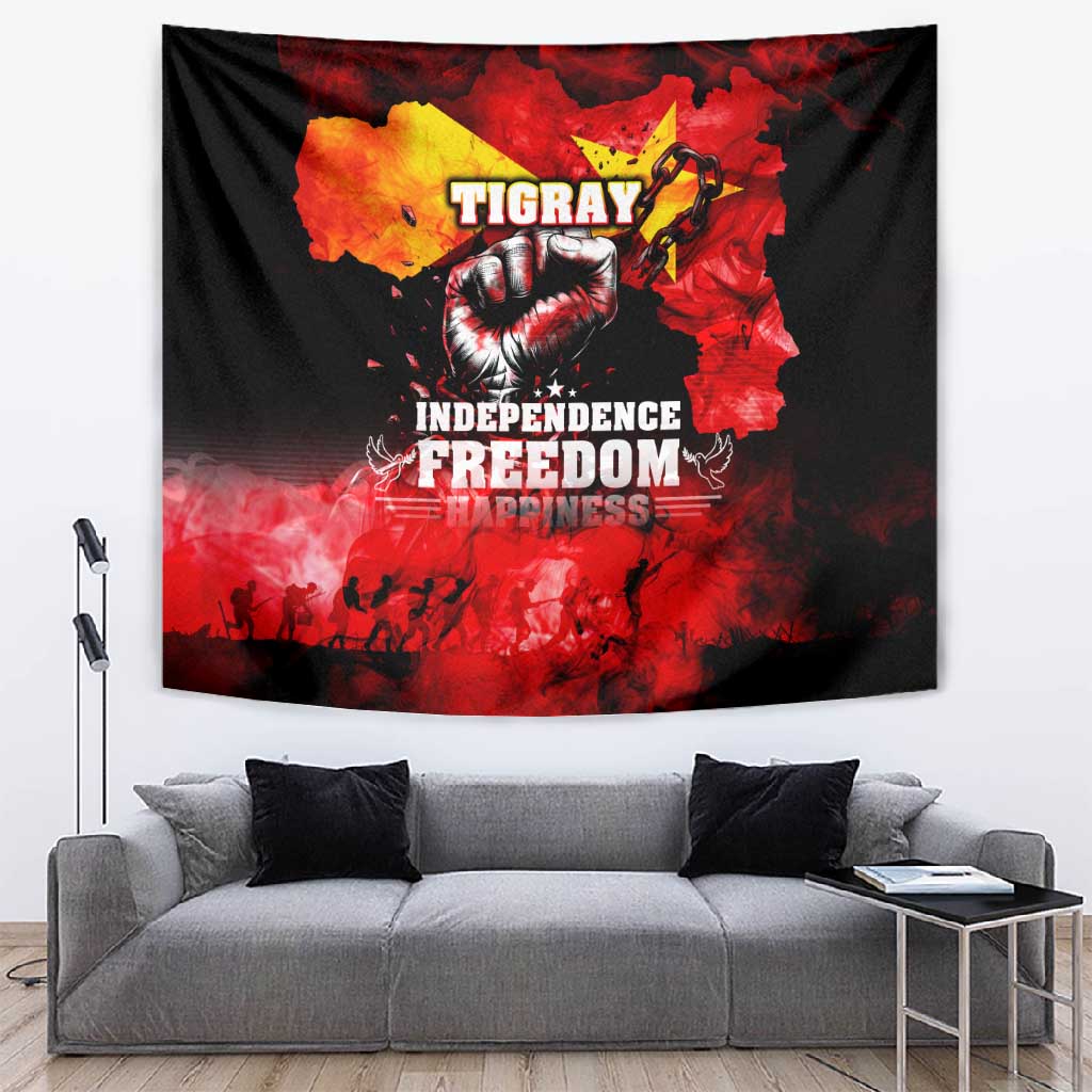 Tigrayans Independence Tapestry I Stand with Tigray - Fist of Freedom DT02