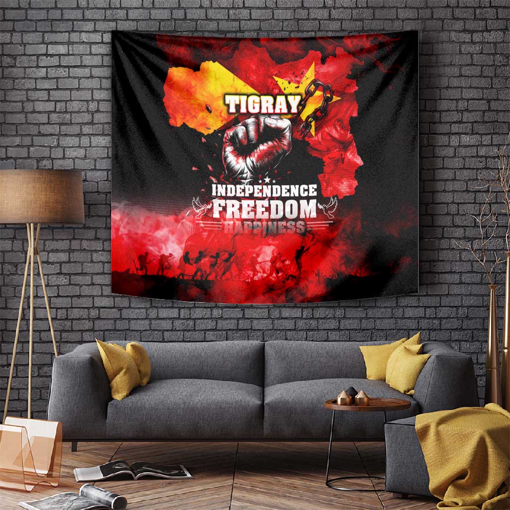 Tigrayans Independence Tapestry I Stand with Tigray - Fist of Freedom DT02