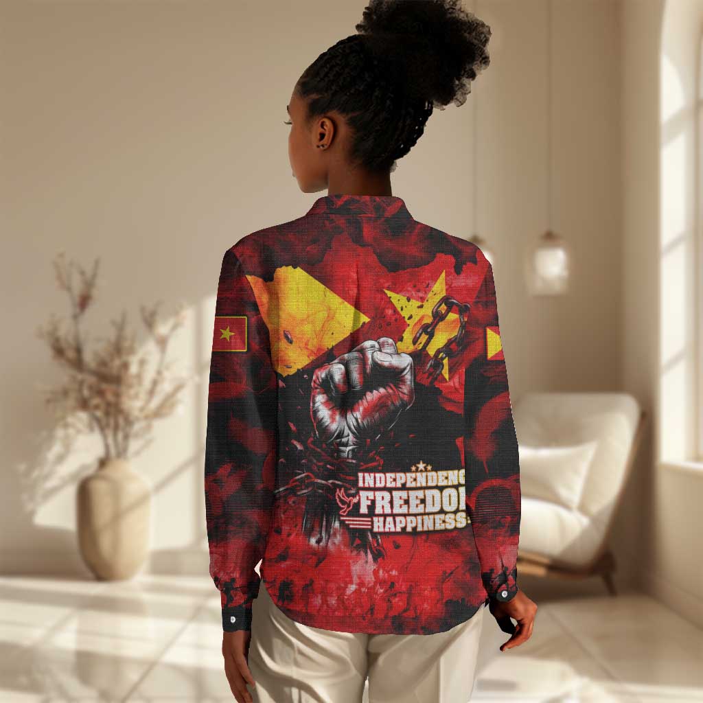 Tigrayans Independence Women Casual Shirt I Stand with Tigray - Fist of Freedom DT02