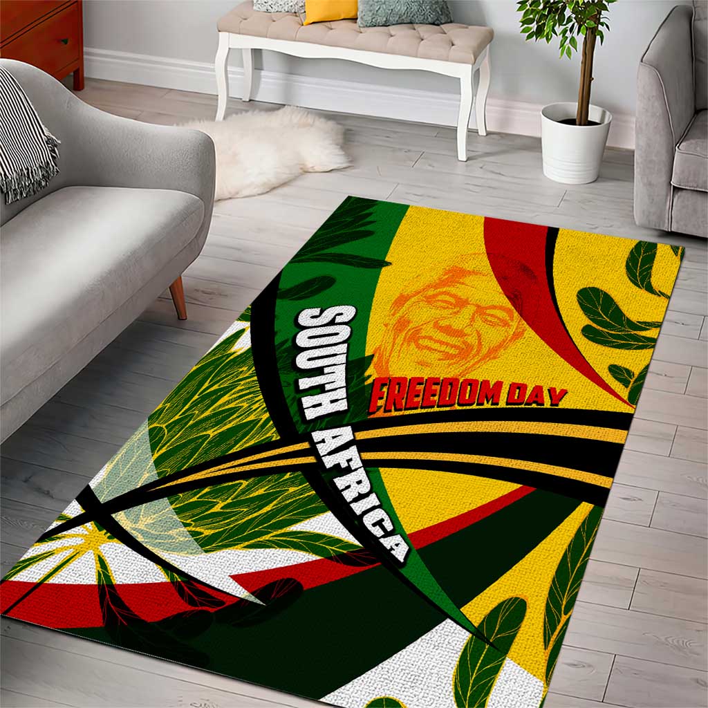 South Africa Freedom Day Mandela Area Rug National Pride Protea Flower DT02
