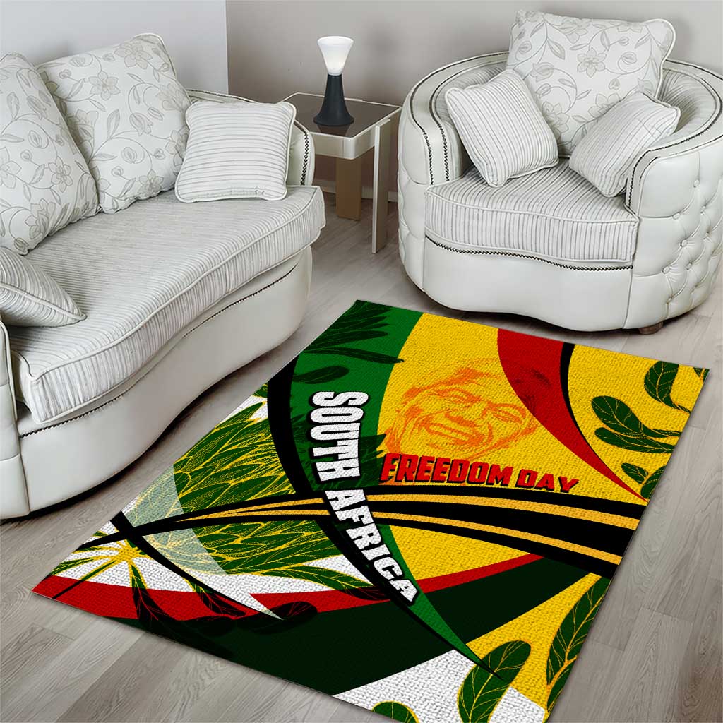 South Africa Freedom Day Mandela Area Rug National Pride Protea Flower DT02