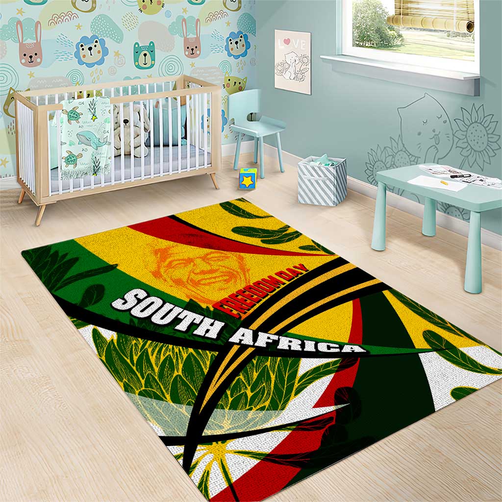 South Africa Freedom Day Mandela Area Rug National Pride Protea Flower DT02