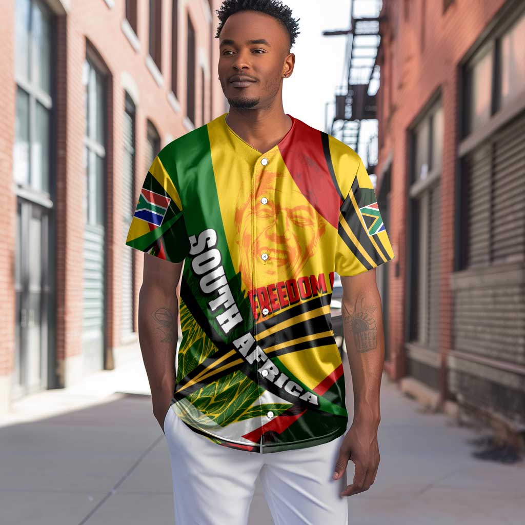 South Africa Freedom Day Mandela Baseball Jersey National Pride Protea Flower DT02