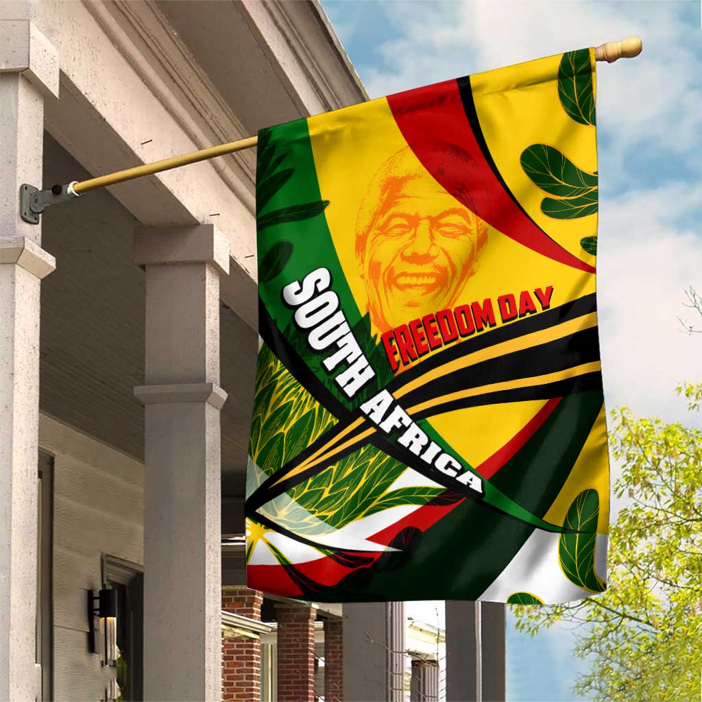 South Africa Freedom Day Mandela Garden Flag National Pride Protea Flower DT02
