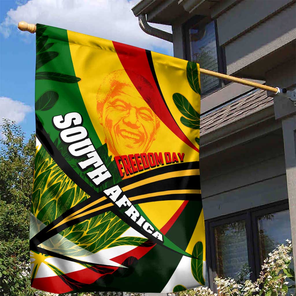 South Africa Freedom Day Mandela Garden Flag National Pride Protea Flower DT02