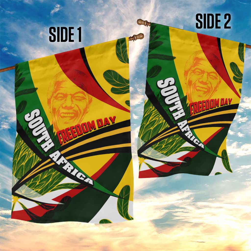 South Africa Freedom Day Mandela Garden Flag National Pride Protea Flower DT02