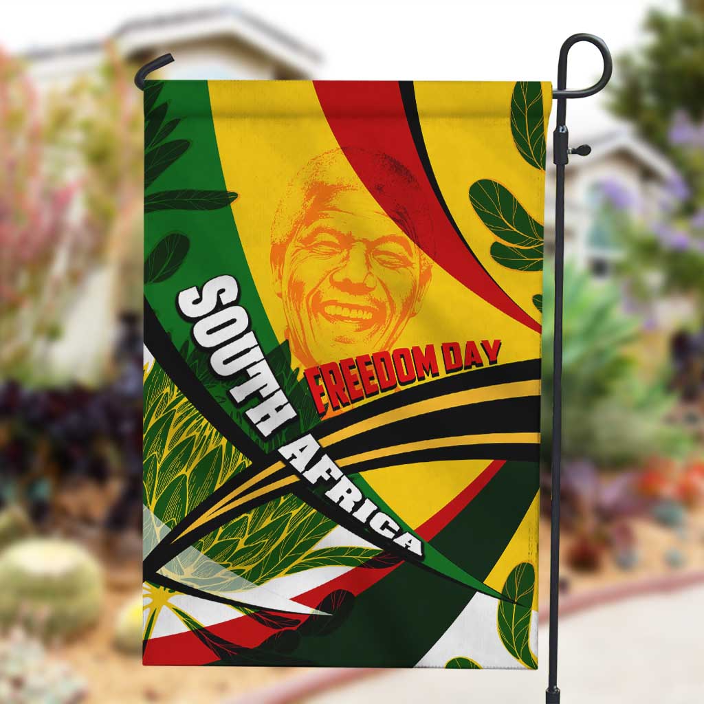South Africa Freedom Day Mandela Garden Flag National Pride Protea Flower DT02