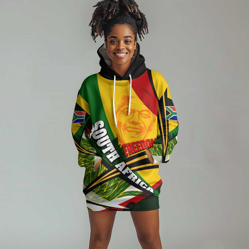South Africa Freedom Day Mandela Hoodie Dress National Pride Protea Flower DT02