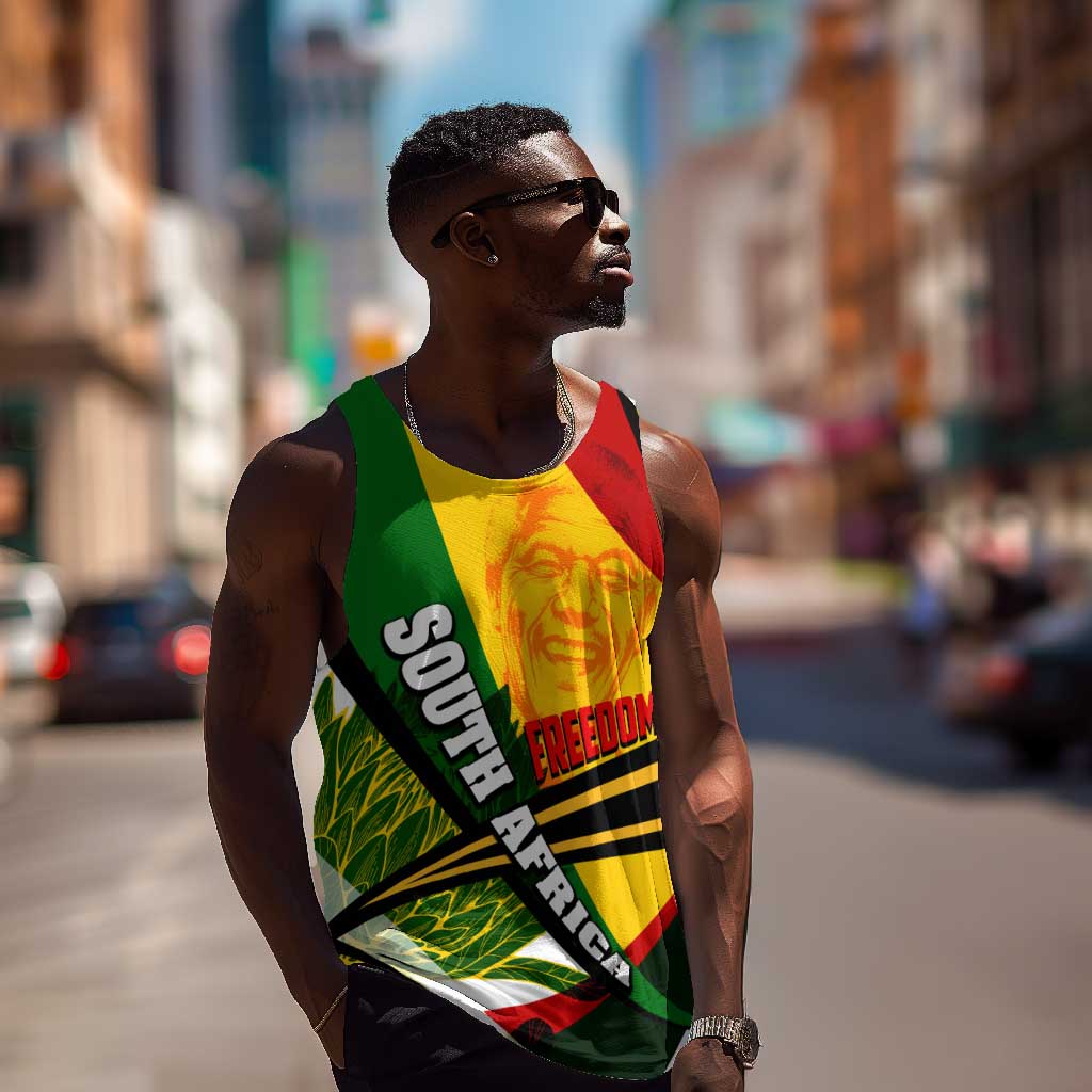 South Africa Freedom Day Mandela Men Tank Top National Pride Protea Flower DT02