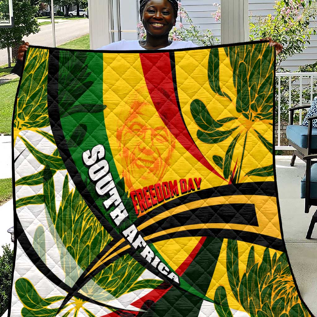 South Africa Freedom Day Mandela Quilt National Pride Protea Flower DT02