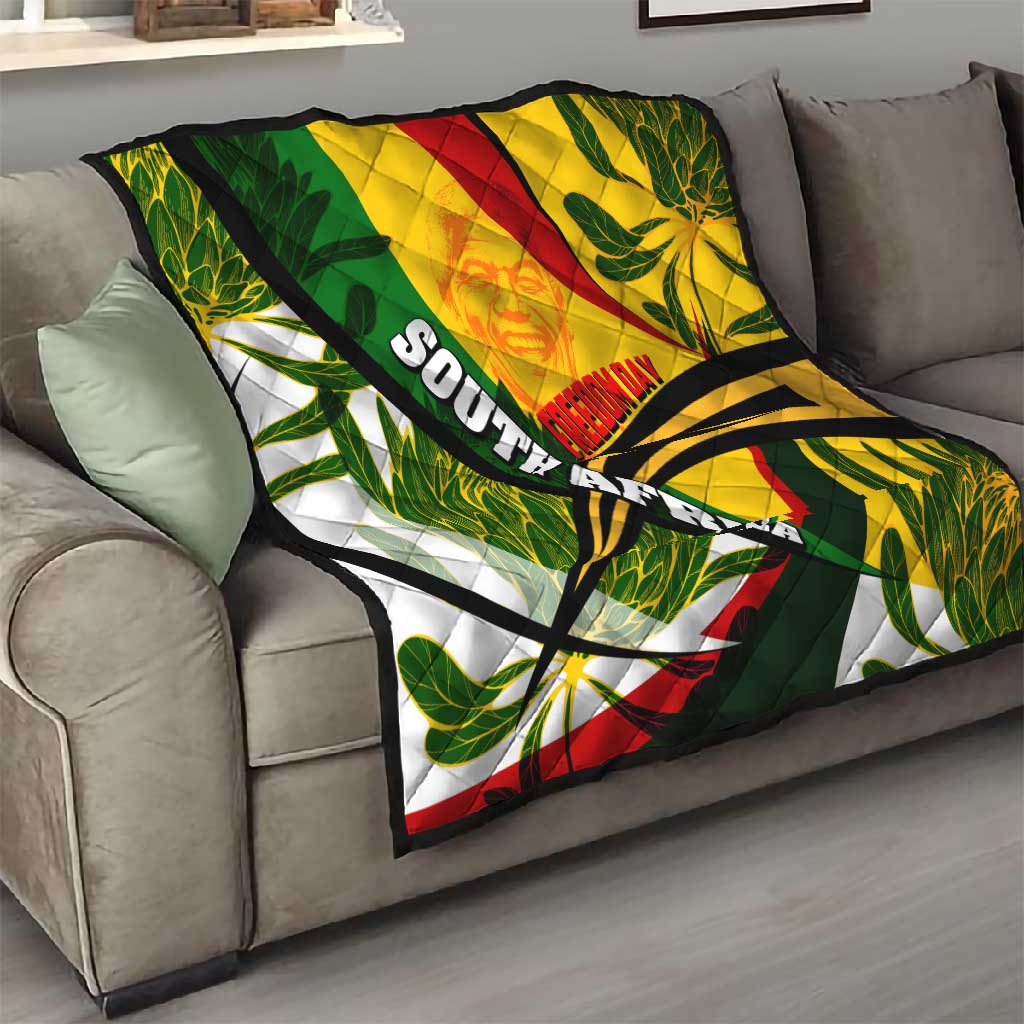 South Africa Freedom Day Mandela Quilt National Pride Protea Flower DT02