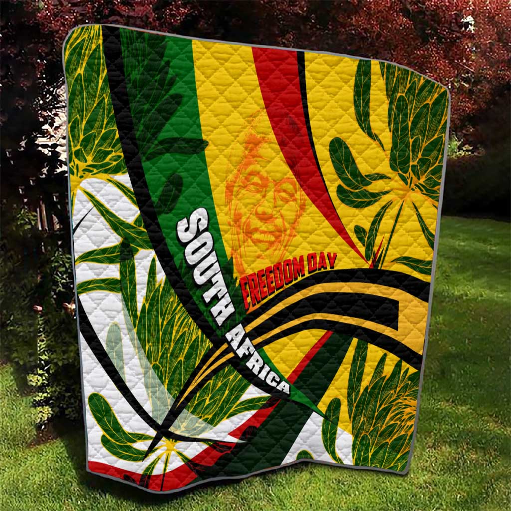 South Africa Freedom Day Mandela Quilt National Pride Protea Flower DT02