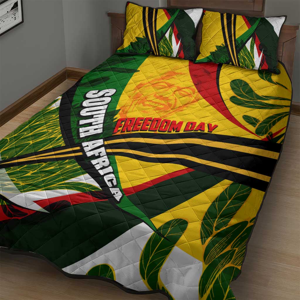 South Africa Freedom Day Mandela Quilt Bed Set National Pride Protea Flower DT02
