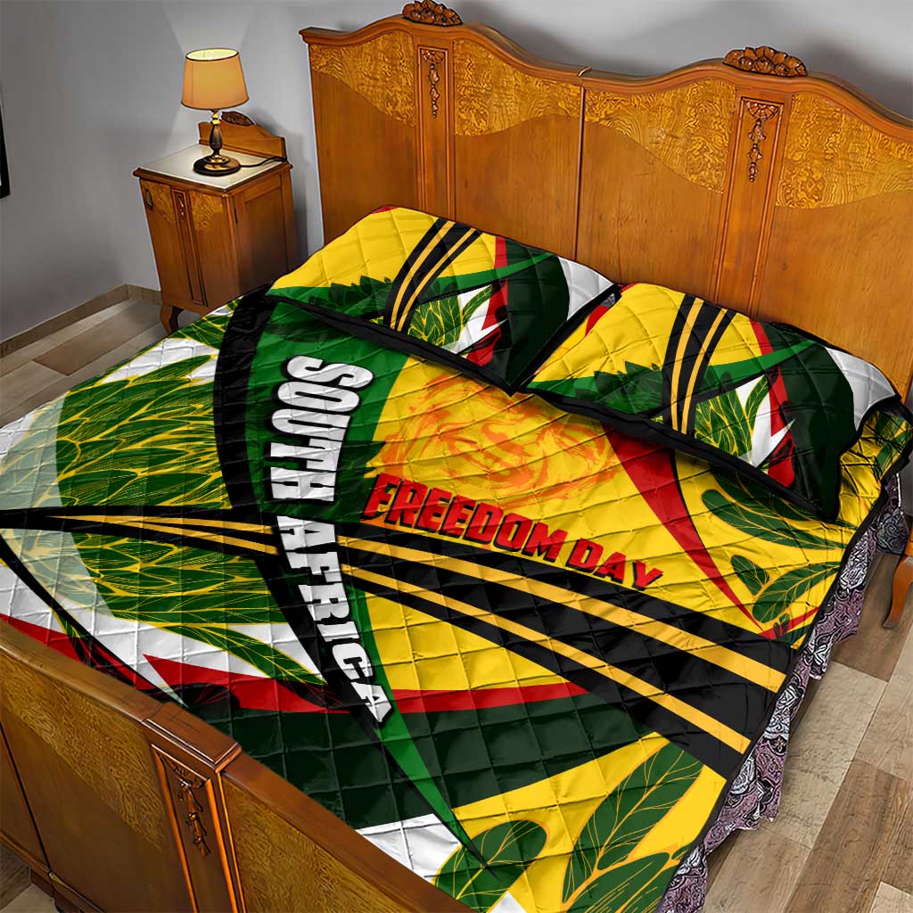 South Africa Freedom Day Mandela Quilt Bed Set National Pride Protea Flower DT02