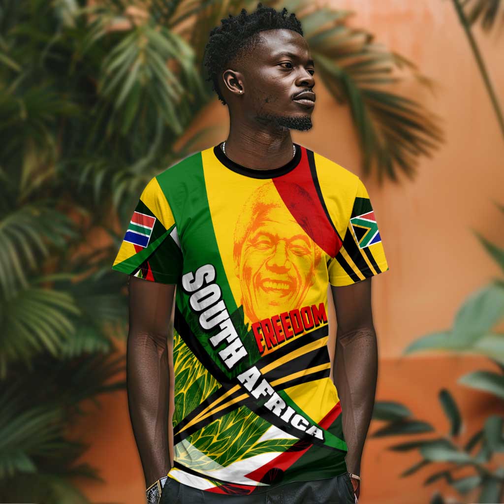 South Africa Freedom Day Mandela T shirt National Pride Protea Flower DT02