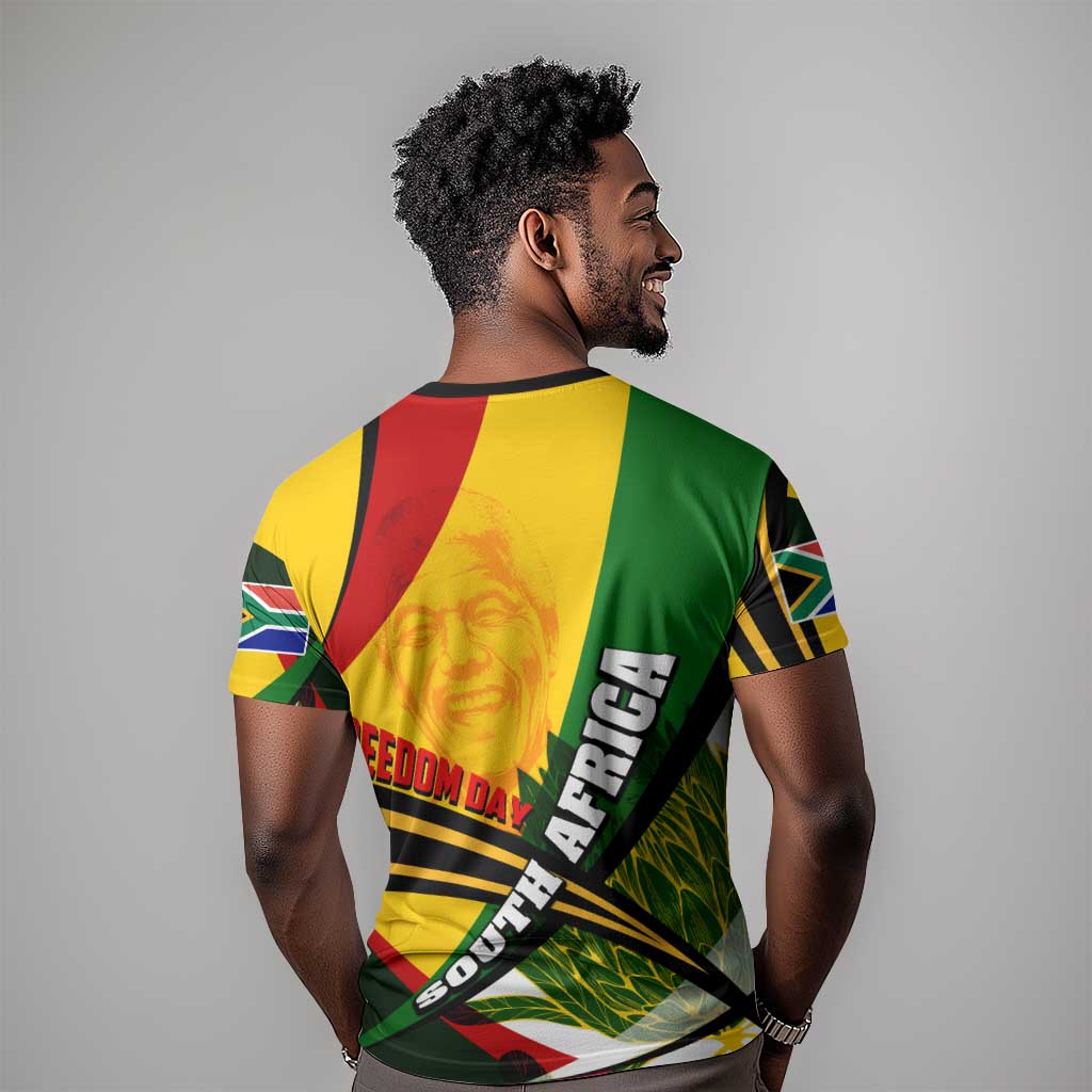 South Africa Freedom Day Mandela T shirt National Pride Protea Flower DT02