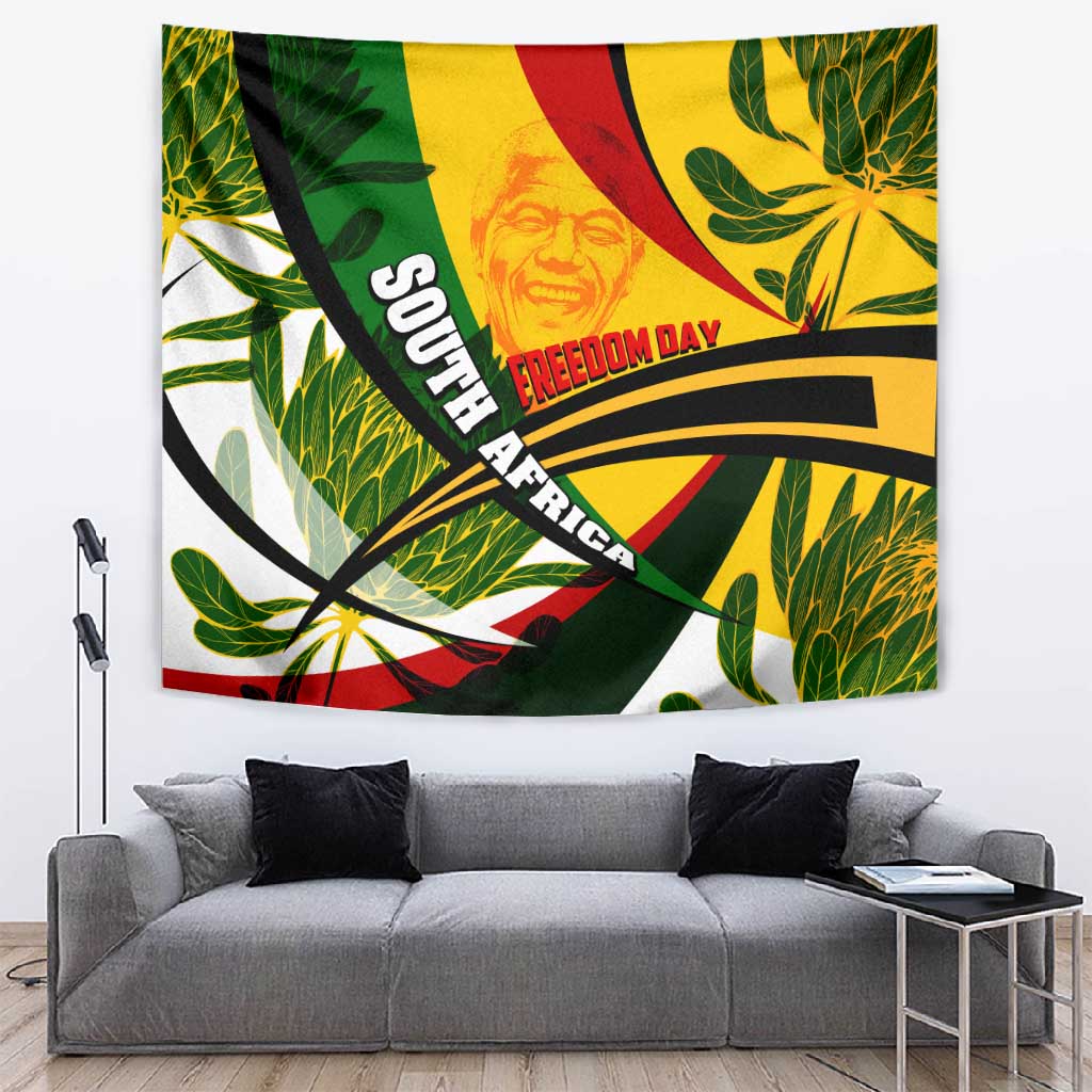South Africa Freedom Day Mandela Tapestry National Pride Protea Flower DT02