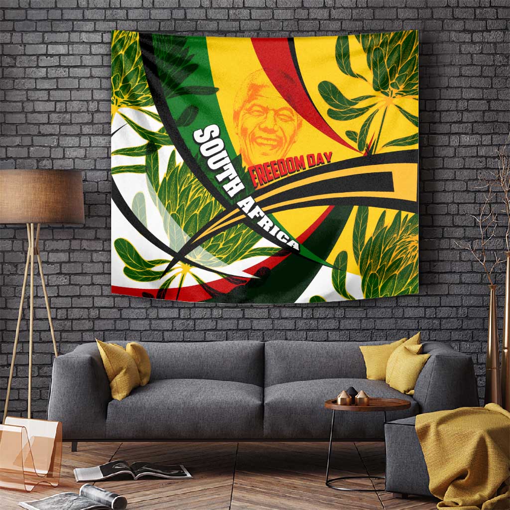 South Africa Freedom Day Mandela Tapestry National Pride Protea Flower DT02