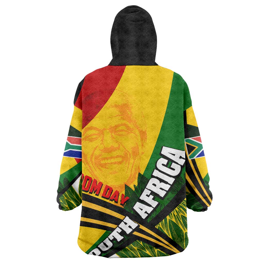 South Africa Freedom Day Mandela Wearable Blanket Hoodie National Pride Protea Flower DT02