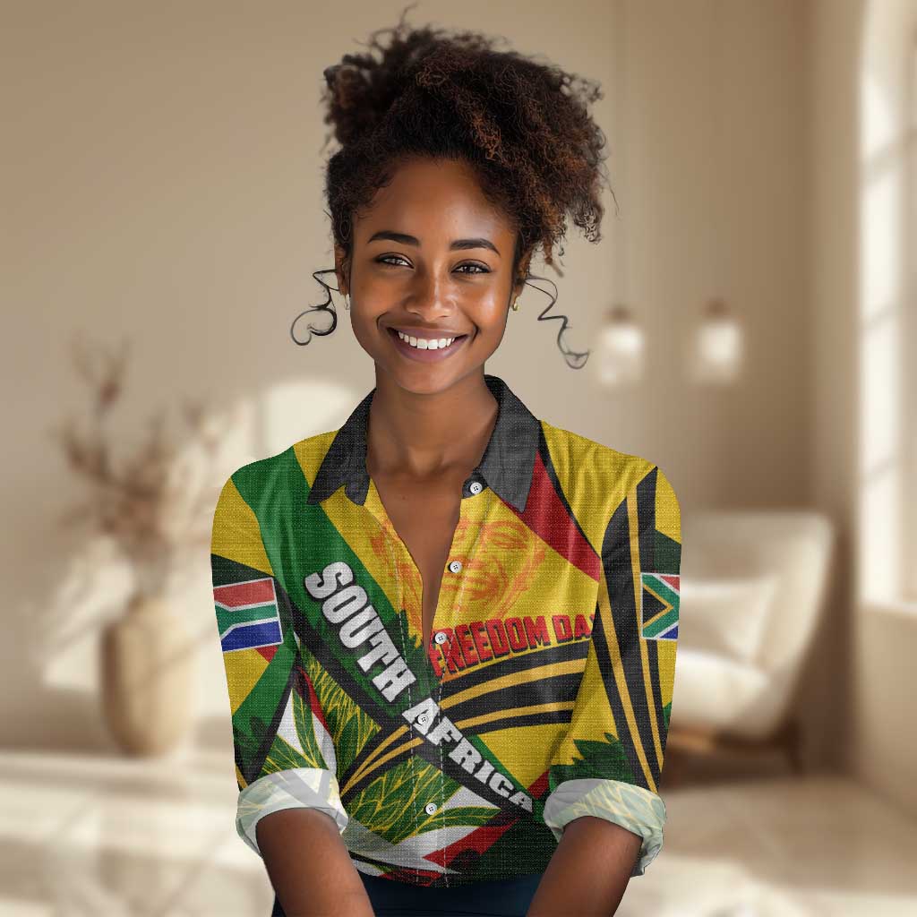 South Africa Freedom Day Mandela Women Casual Shirt National Pride Protea Flower DT02