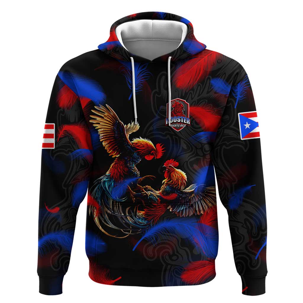 Puerto Rican Rooster Hoodie Puerto Rico Pride and Power Spirit DT02