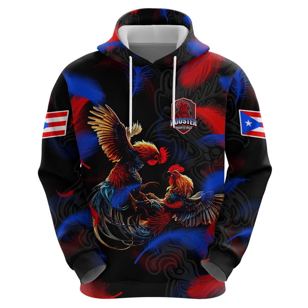Puerto Rican Rooster Hoodie Puerto Rico Pride and Power Spirit DT02