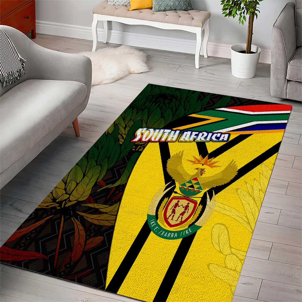Coat Of Arms South Africa Area Rug Protea Unity Heritage DT02