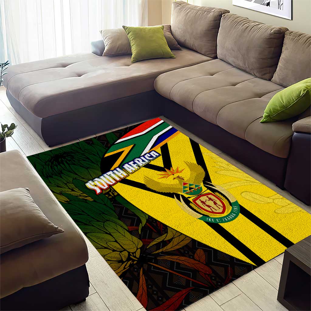 Coat Of Arms South Africa Area Rug Protea Unity Heritage DT02