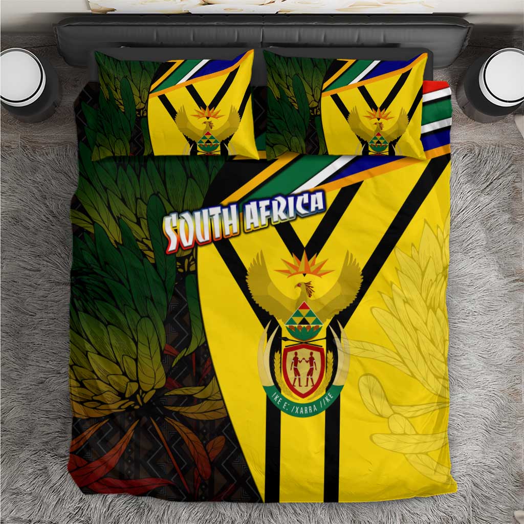 Coat Of Arms South Africa Bedding Set Protea Unity Heritage DT02
