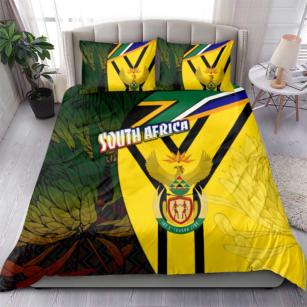 Coat Of Arms South Africa Bedding Set Protea Unity Heritage DT02