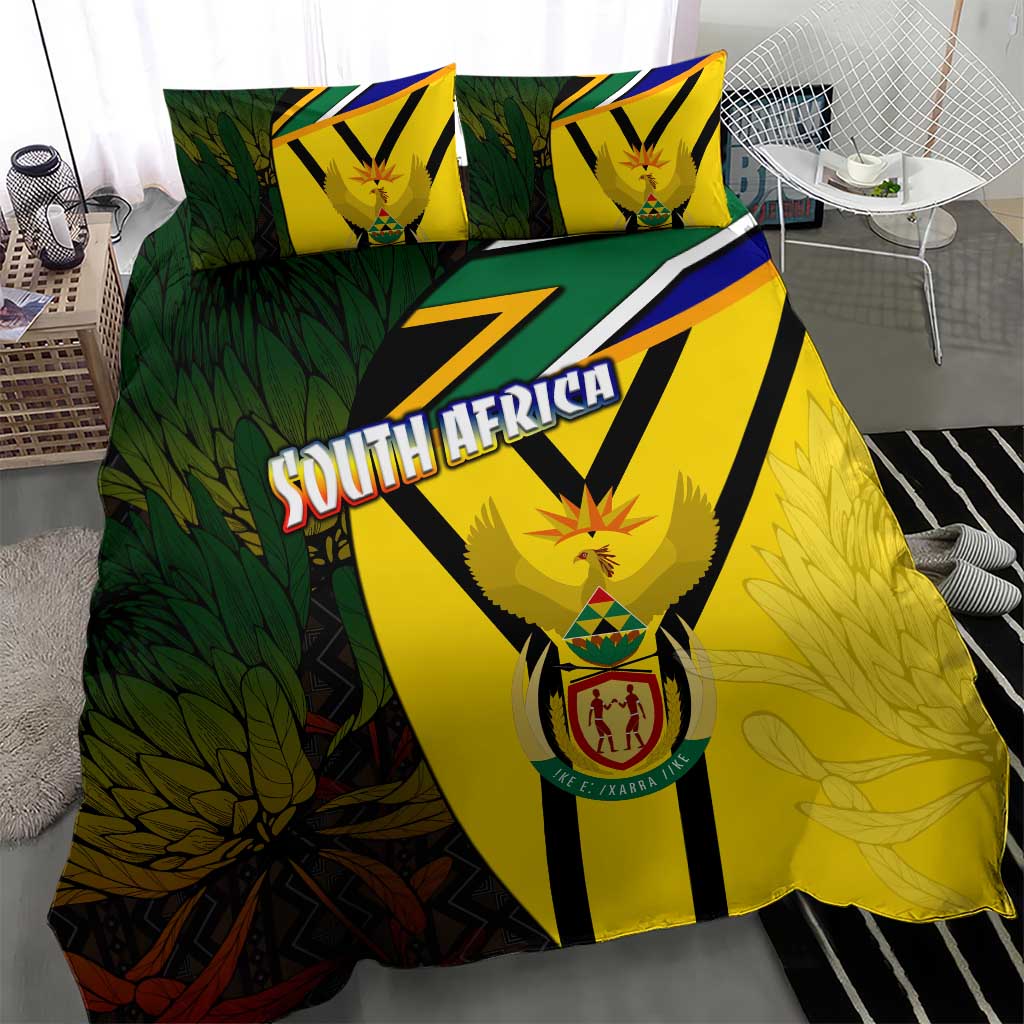 Coat Of Arms South Africa Bedding Set Protea Unity Heritage DT02