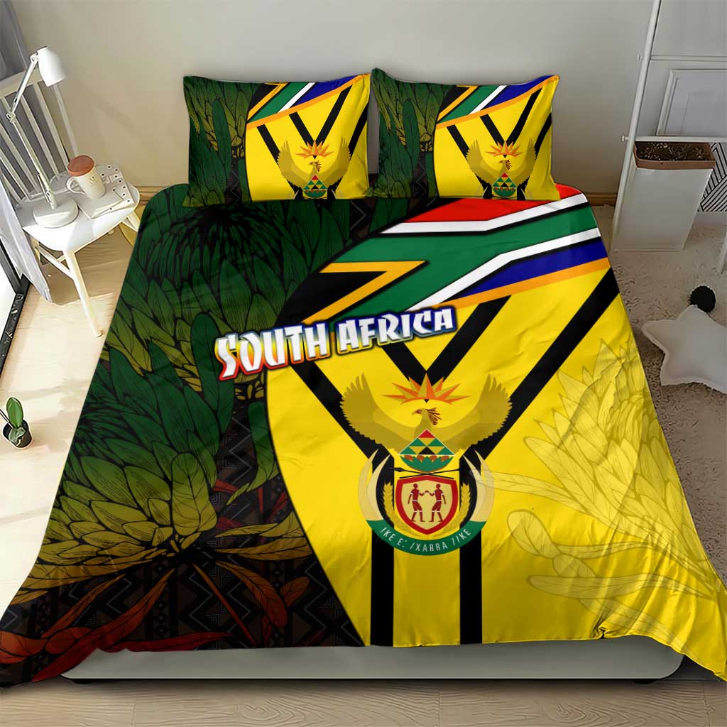 Coat Of Arms South Africa Bedding Set Protea Unity Heritage DT02