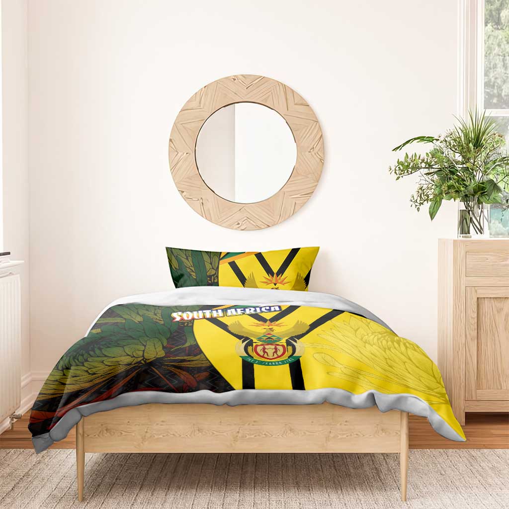 Coat Of Arms South Africa Bedding Set Protea Unity Heritage DT02