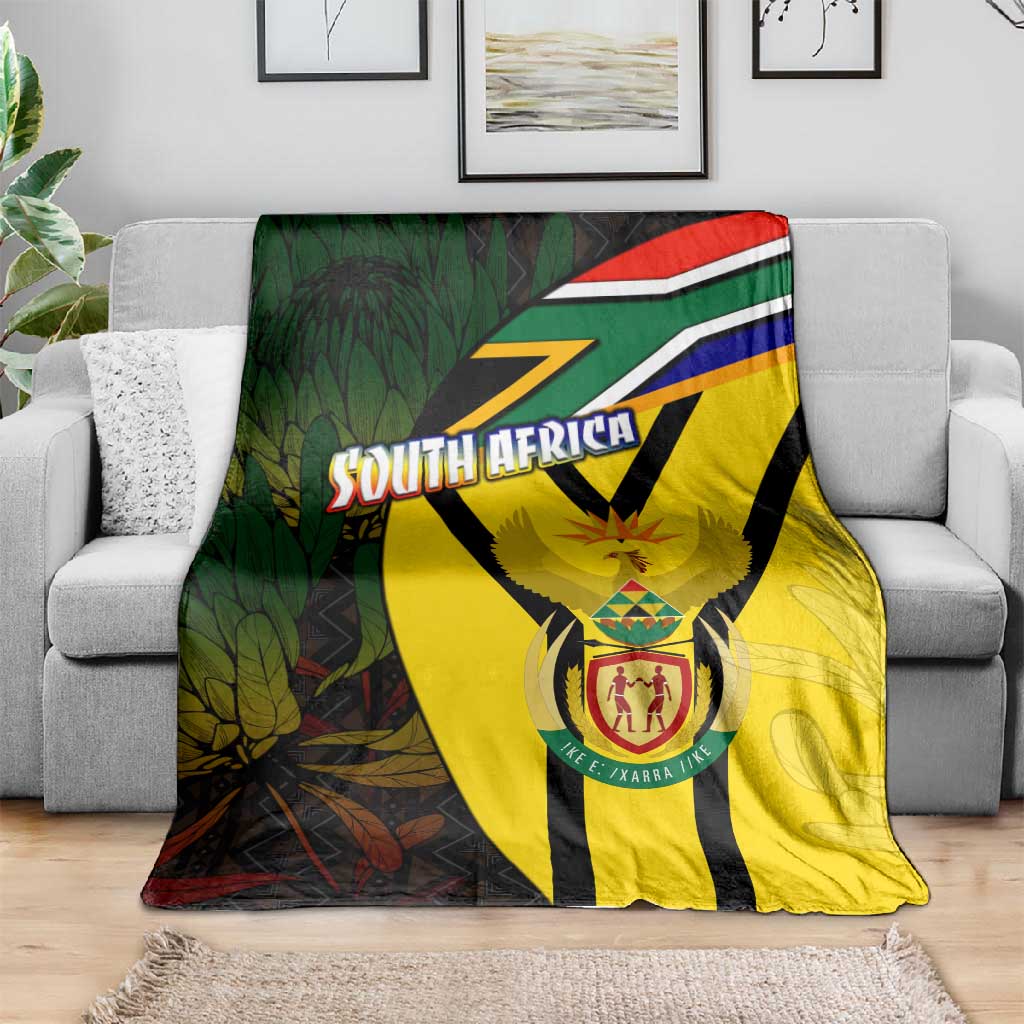 Coat Of Arms South Africa Blanket Protea Unity Heritage DT02