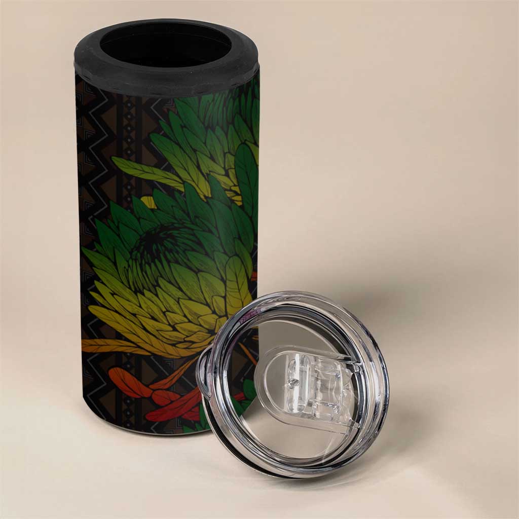 Coat Of Arms South Africa 4 in 1 Can Cooler Tumbler Protea Unity Heritage DT02