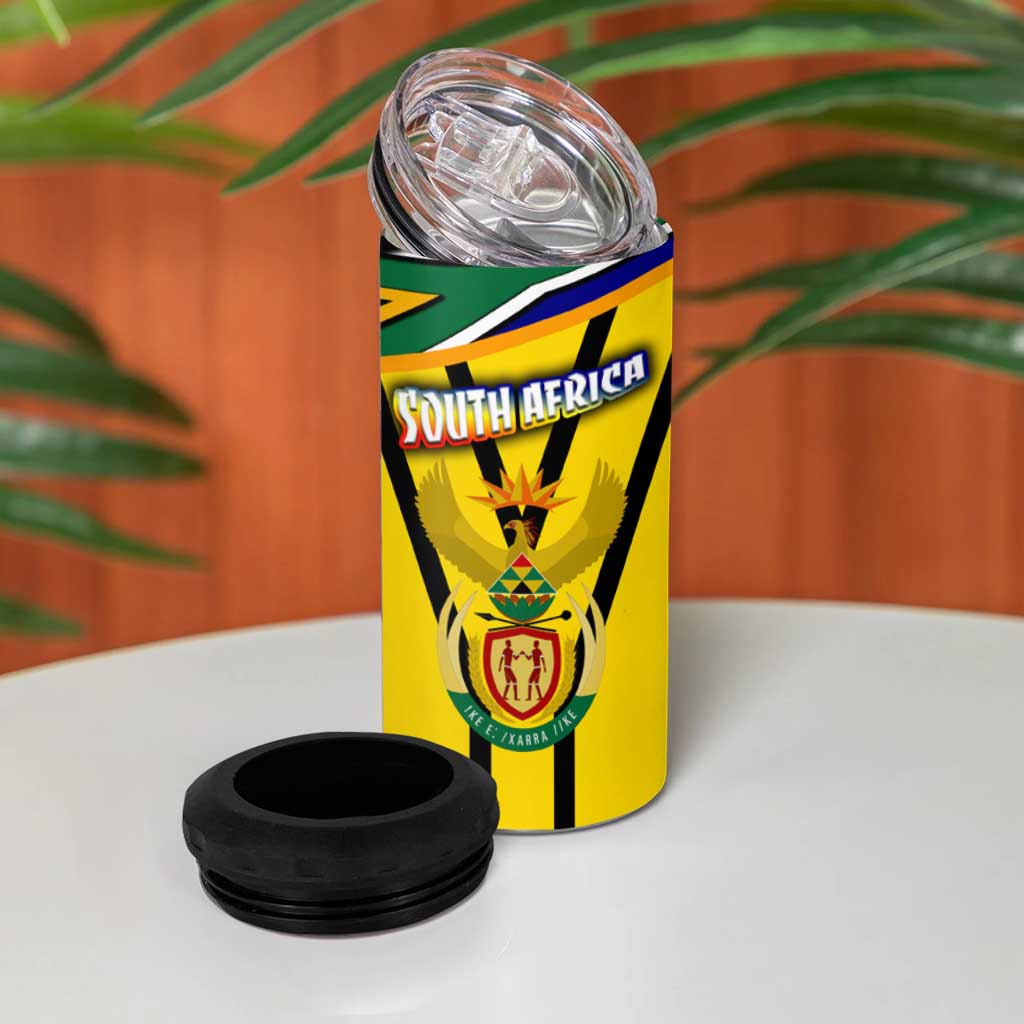 Coat Of Arms South Africa 4 in 1 Can Cooler Tumbler Protea Unity Heritage DT02