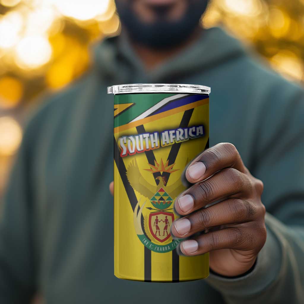 Coat Of Arms South Africa 4 in 1 Can Cooler Tumbler Protea Unity Heritage DT02