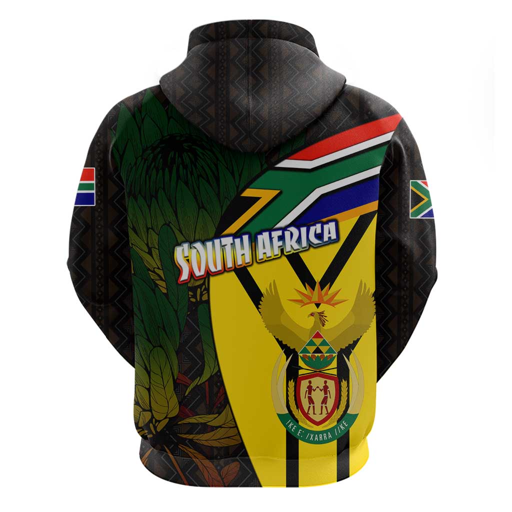 South Africa Coat Of Arms Hoodie Protea Unity Heritage DT02