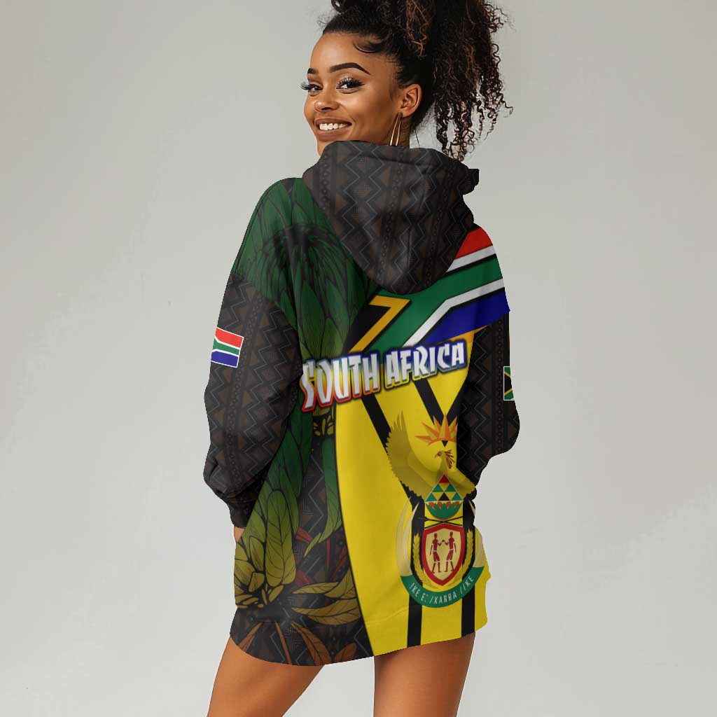 Coat Of Arms South Africa Hoodie Dress Protea Unity Heritage DT02