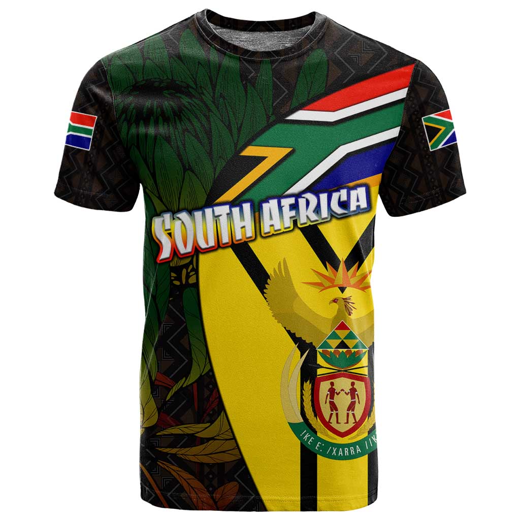 Coat Of Arms South Africa T shirt Protea Unity Heritage DT02