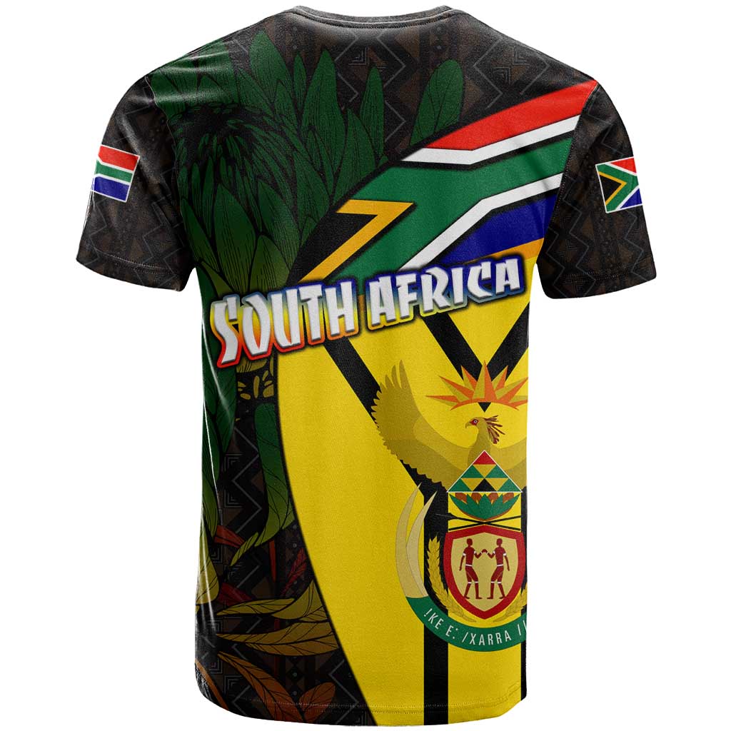Coat Of Arms South Africa T shirt Protea Unity Heritage DT02