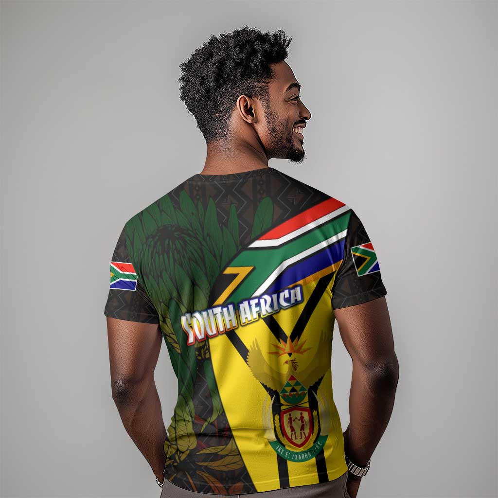 Coat Of Arms South Africa T shirt Protea Unity Heritage DT02