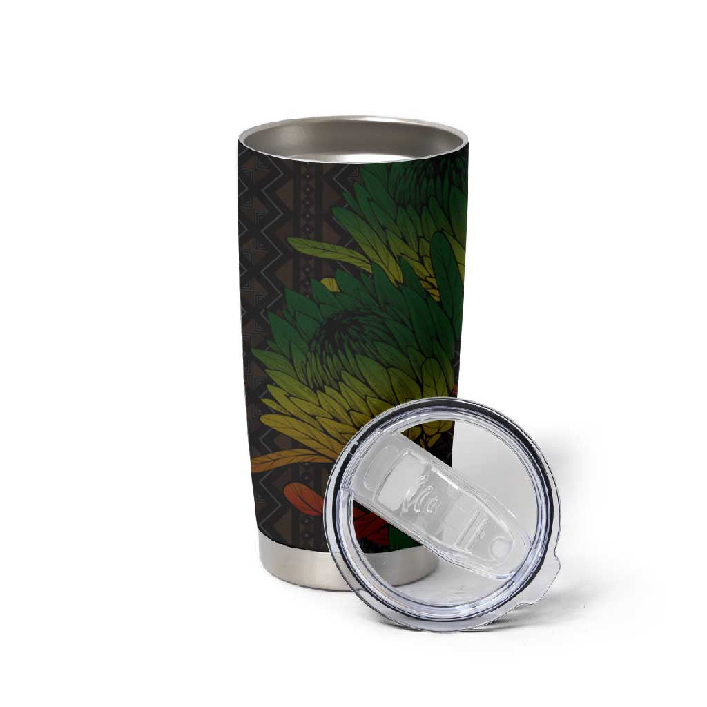 Coat Of Arms South Africa Tumbler Cup Protea Unity Heritage DT02