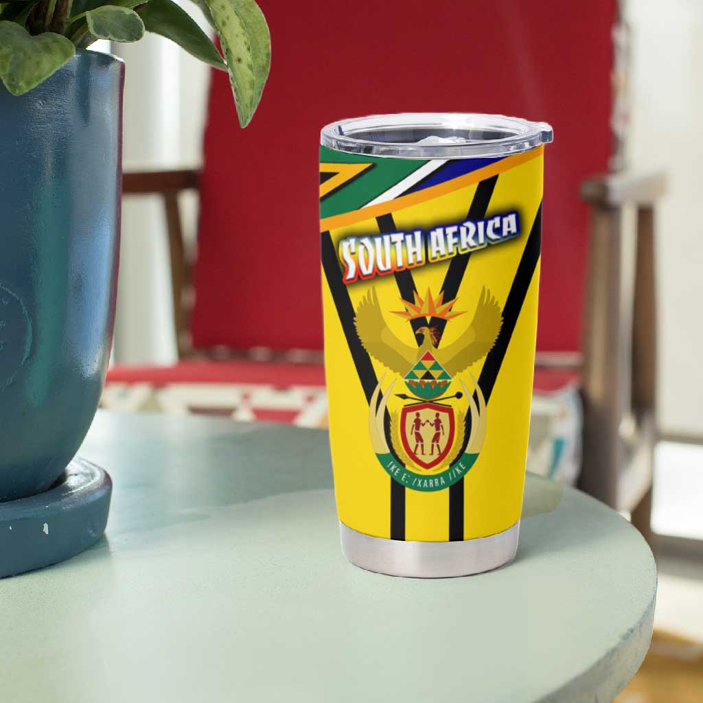 Coat Of Arms South Africa Tumbler Cup Protea Unity Heritage DT02