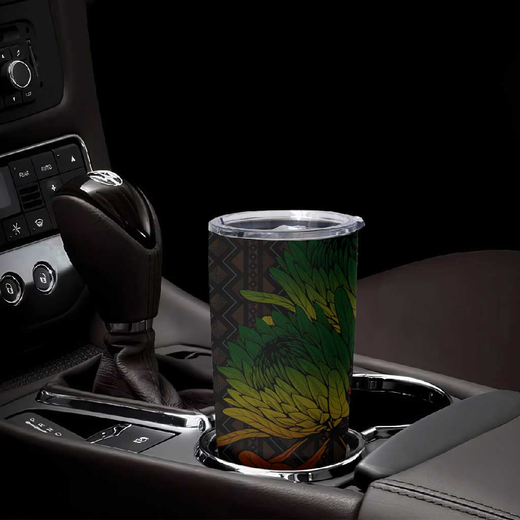 Coat Of Arms South Africa Tumbler Cup Protea Unity Heritage DT02