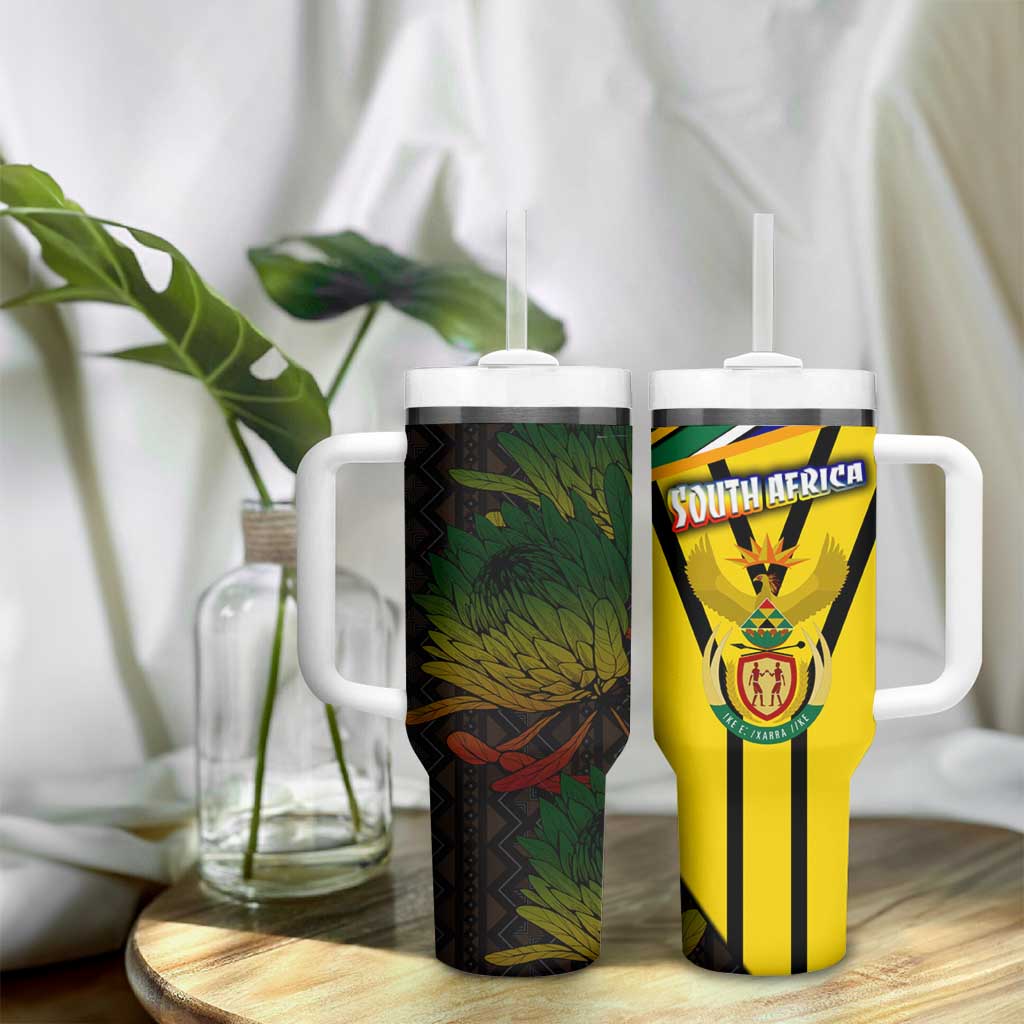 Coat Of Arms South Africa Tumbler With Handle Protea Unity Heritage DT02