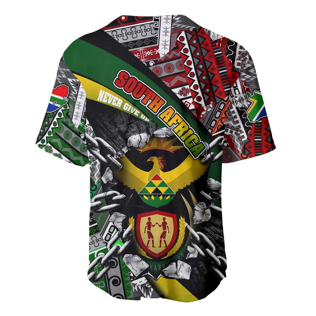South Africa Fist of Freedom Baseball Jersey Never Give Up DT02