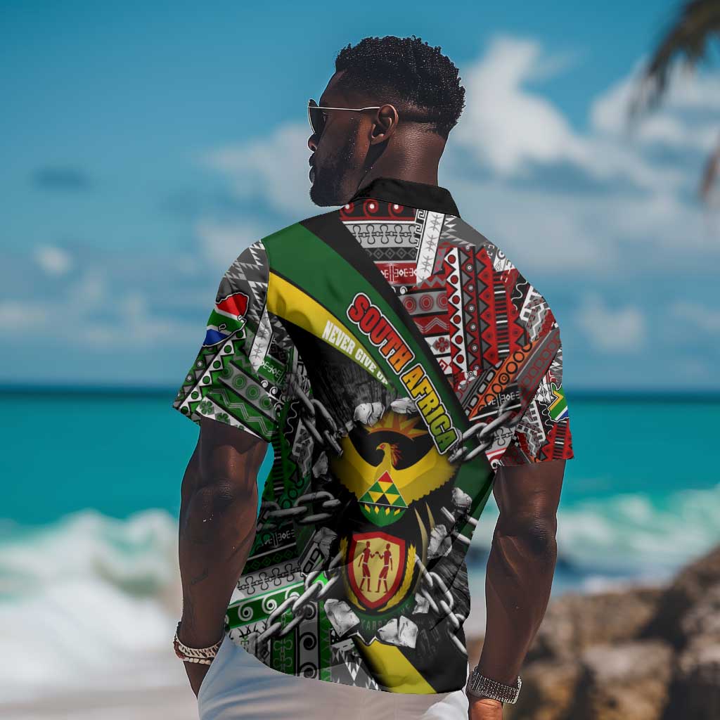 South Africa Fist of Freedom Hawaiian Shirt Never Give Up DT02