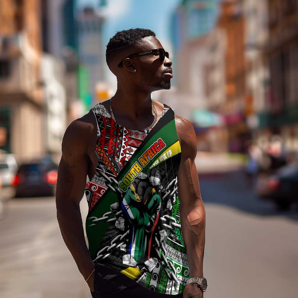 South Africa Fist of Freedom Men Tank Top Never Give Up DT02