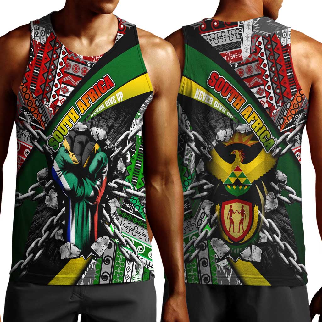 South Africa Fist of Freedom Men Tank Top Never Give Up DT02